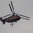 Helikopter bij bosbrand